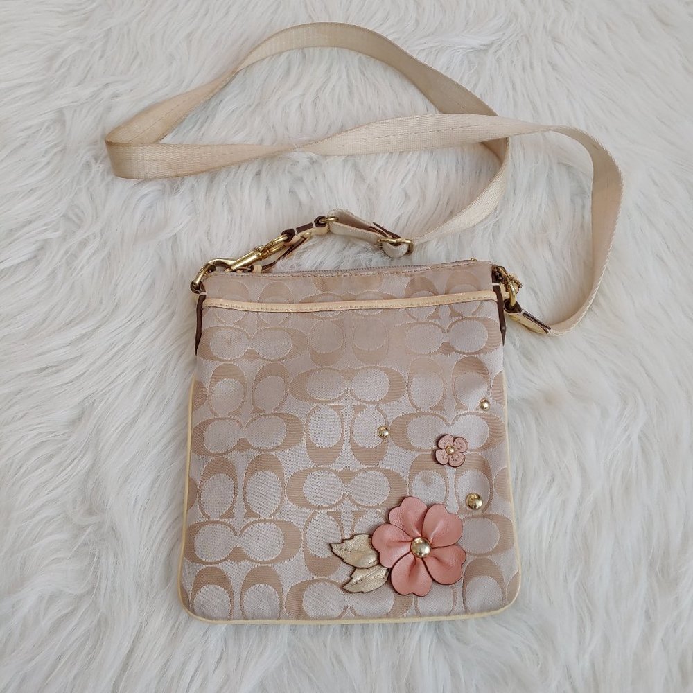 Coach Floral Cross-Body Bag